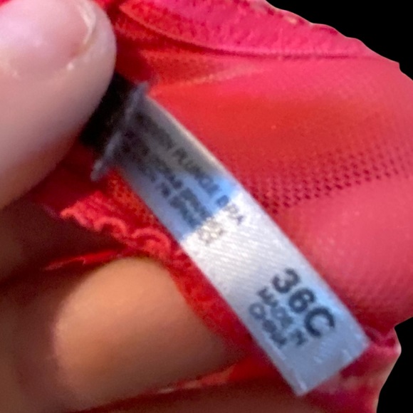 EXPRESS red Leopard Print Satin Bra 36C - Picture 4 of 4